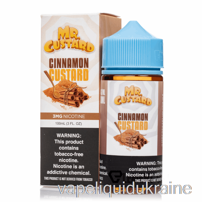 Vape Liquid Ukraine Cinnamon Custard - Mr Custard - 100mL 0mg